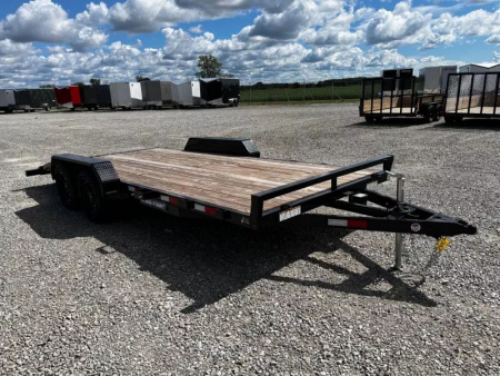 New 2025 Sure-Trac 7 x 18 (16+2) C-Channel Car Hauler Trailer 7K