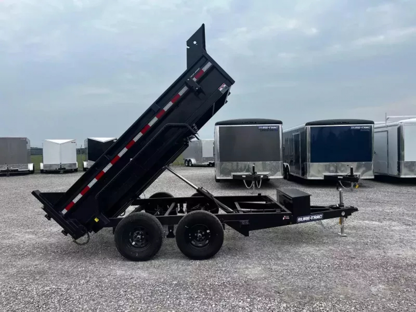 New 2026 Sure-Trac 72INx10 7K Single Ram Dump Trailer