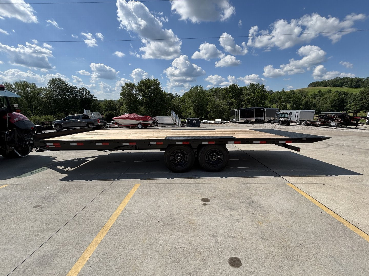 New 2026 Down 2 Earth Trailers 24' Deckover - Hydraulic Tilt Trailer w/ Winch Plate - 14000#GVWR