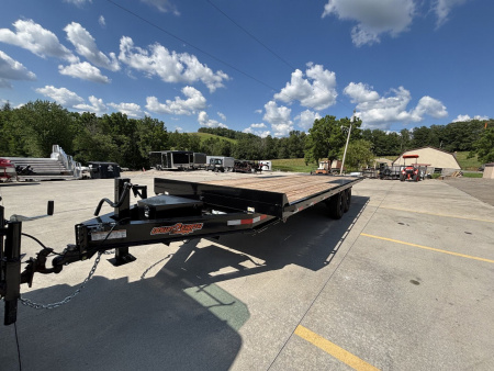 New 2026 Down 2 Earth Trailers 24' Deckover - Hydraulic Tilt Trailer w/ Winch Plate - 14000#GVWR