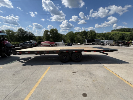 New 2026 Down 2 Earth Trailers 24' Deckover - Hydraulic Tilt Trailer w/ Winch Plate - 14000#GVWR