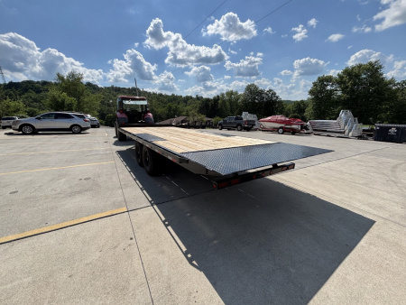 New 2026 Down 2 Earth Trailers 24' Deckover - Hydraulic Tilt Trailer w/ Winch Plate - 14000#GVWR