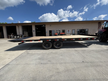 New 2026 Down 2 Earth Trailers 24' Deckover - Hydraulic Tilt Trailer w/ Winch Plate - 14000#GVWR