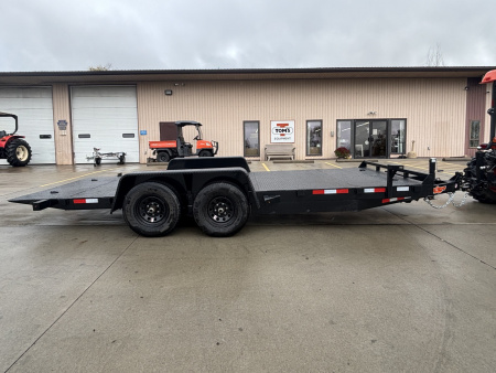 New 2026 Down 2 Earth Trailers 82 x18' Steel Deck Car Hauler / Equipment Trailer - Power Tilt Deck - 7000# GVWR
