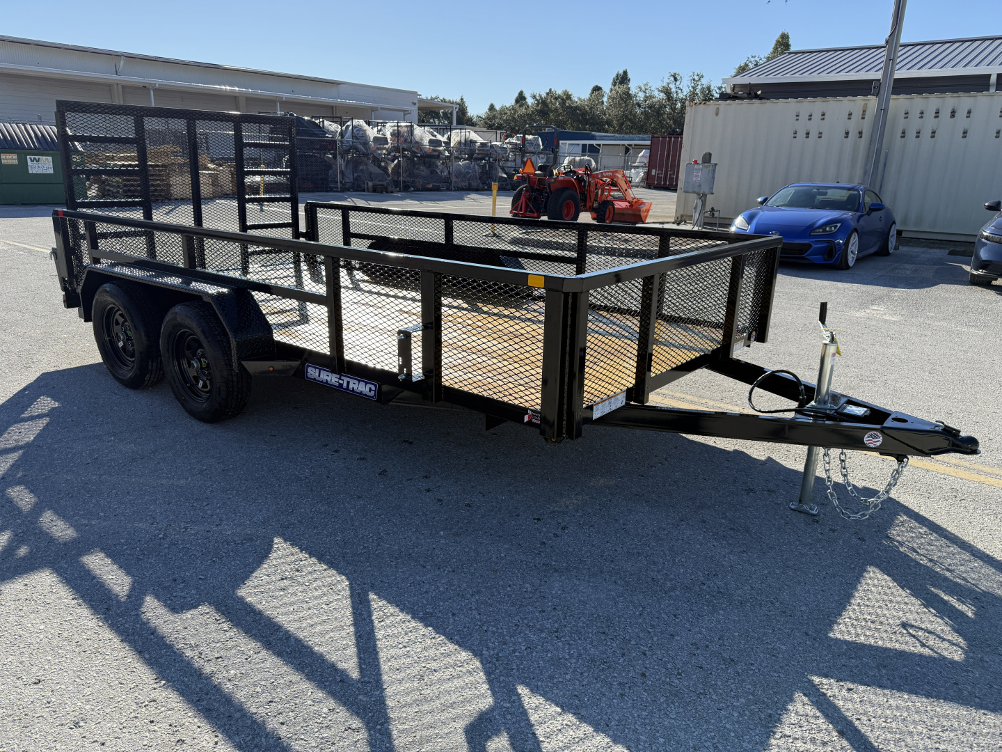 New 2026 Sure-Trac 7x14 7K Tube Top Utility W/ 2' Mesh Sides Utility Trailer