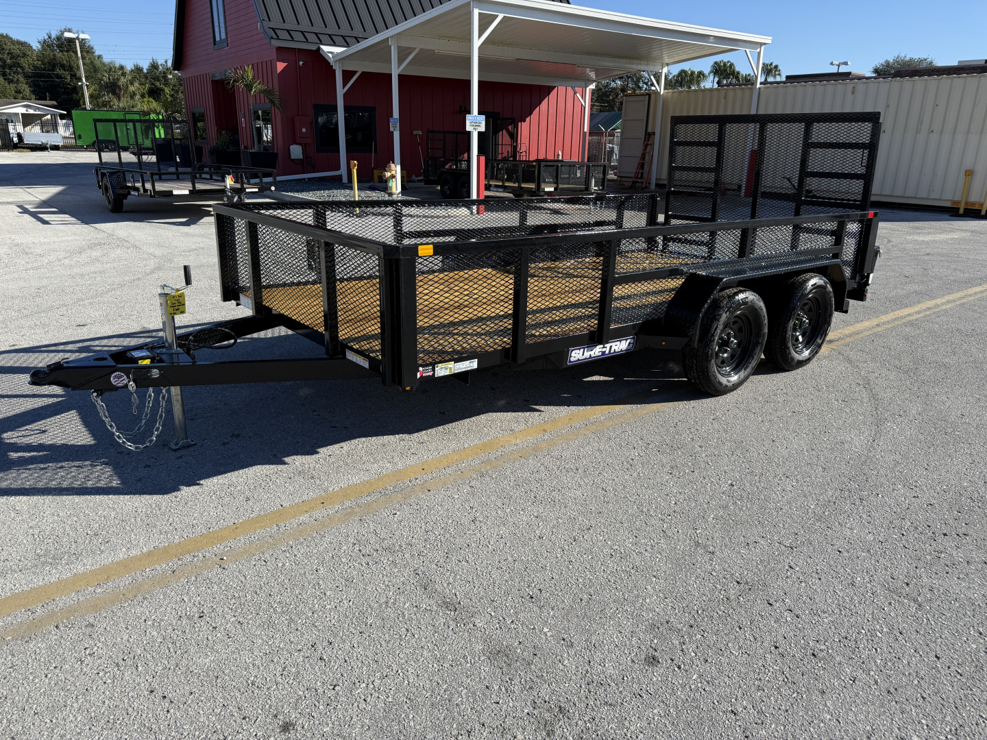 New 2026 Sure-Trac 7x14 7K Tube Top Utility W/ 2' Mesh Sides Utility Trailer