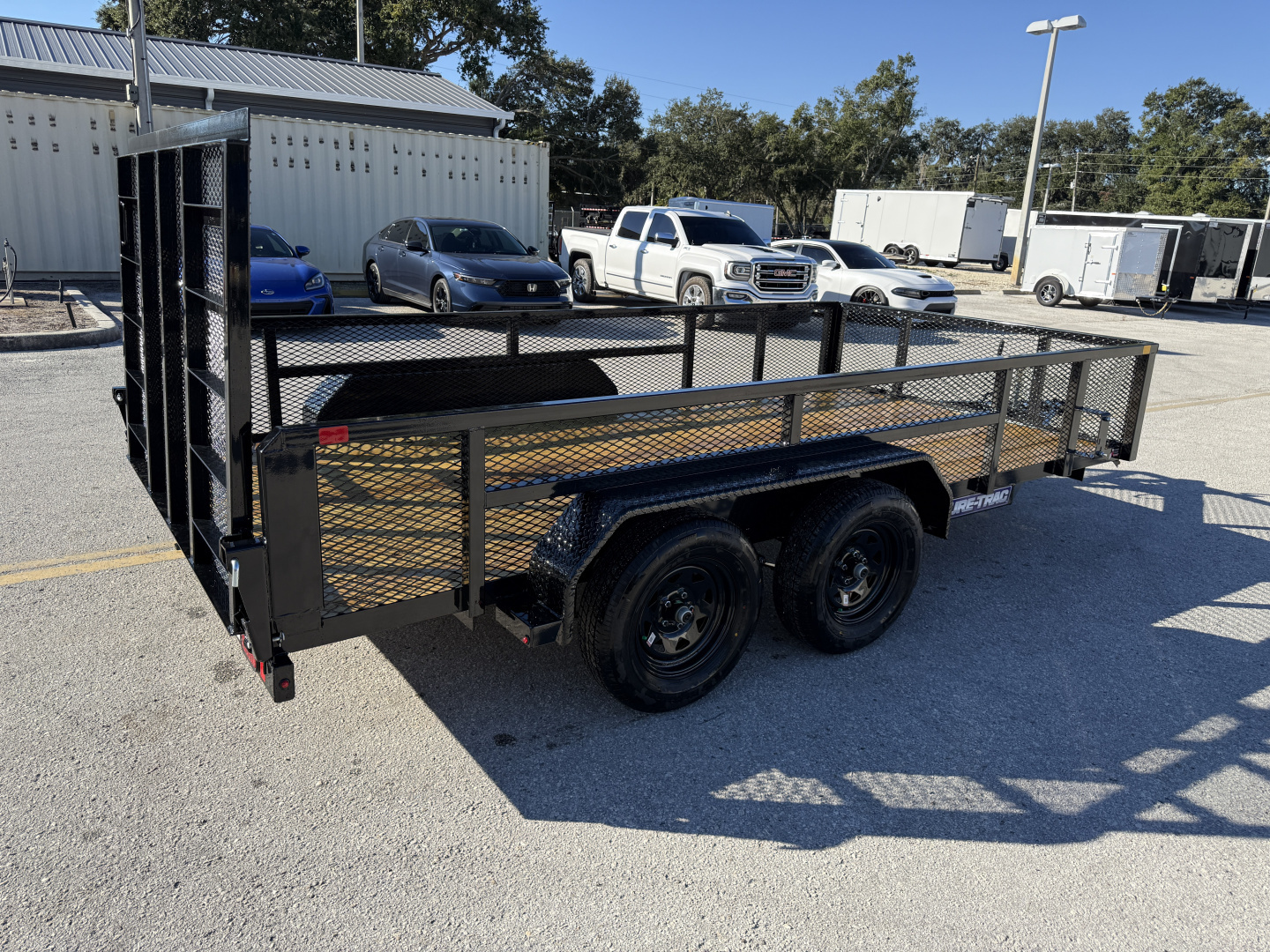 New 2026 Sure-Trac 7x14 7K Tube Top Utility W/ 2' Mesh Sides Utility Trailer