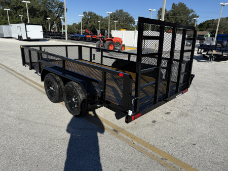 New 2026 Sure-Trac 7x14 7K Tube Top Utility W/ 2' Mesh Sides Utility Trailer