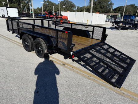 New 2026 Sure-Trac 7x14 7K Tube Top Utility W/ 2' Mesh Sides Utility Trailer