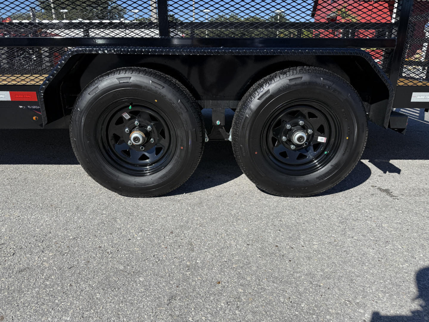 New 2026 Sure-Trac 7x18 10K Tube Top 2' Mesh Sides Utility Trailer