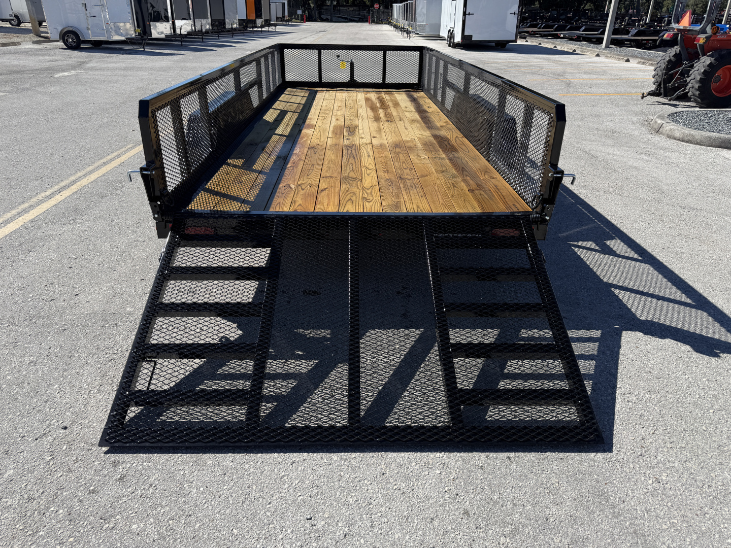 New 2026 Sure-Trac 7x18 10K Tube Top 2' Mesh Sides Utility Trailer