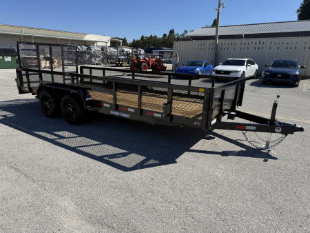 New 2026 Sure-Trac 7x18 10K Tube Top 2' Mesh Sides Utility Trailer