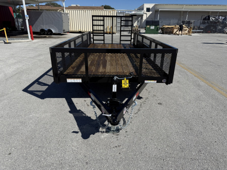 New 2026 Sure-Trac 7x18 10K Tube Top 2' Mesh Sides Utility Trailer