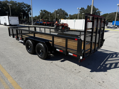 New 2026 Sure-Trac 7x18 10K Tube Top 2' Mesh Sides Utility Trailer