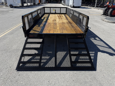 New 2026 Sure-Trac 7x18 10K Tube Top 2' Mesh Sides Utility Trailer