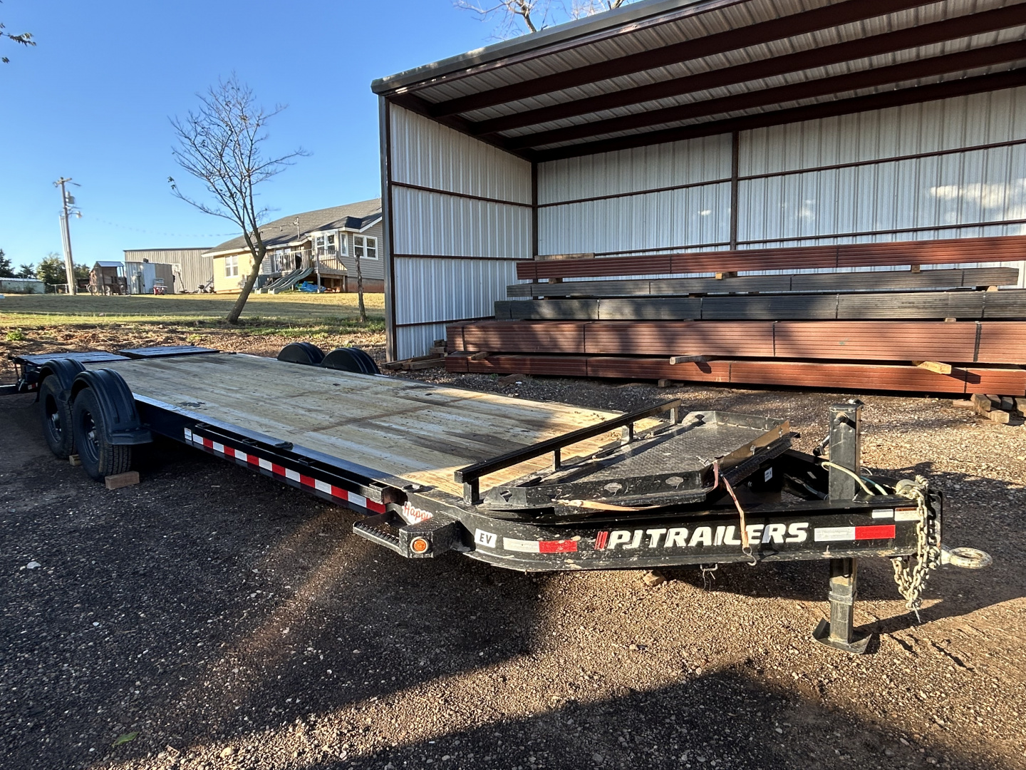 Used REPO/USED 2025 PJ Trailers 83"x24 Tandem Axles-7K Axles- Equipment Trailer-Pintle Hitch