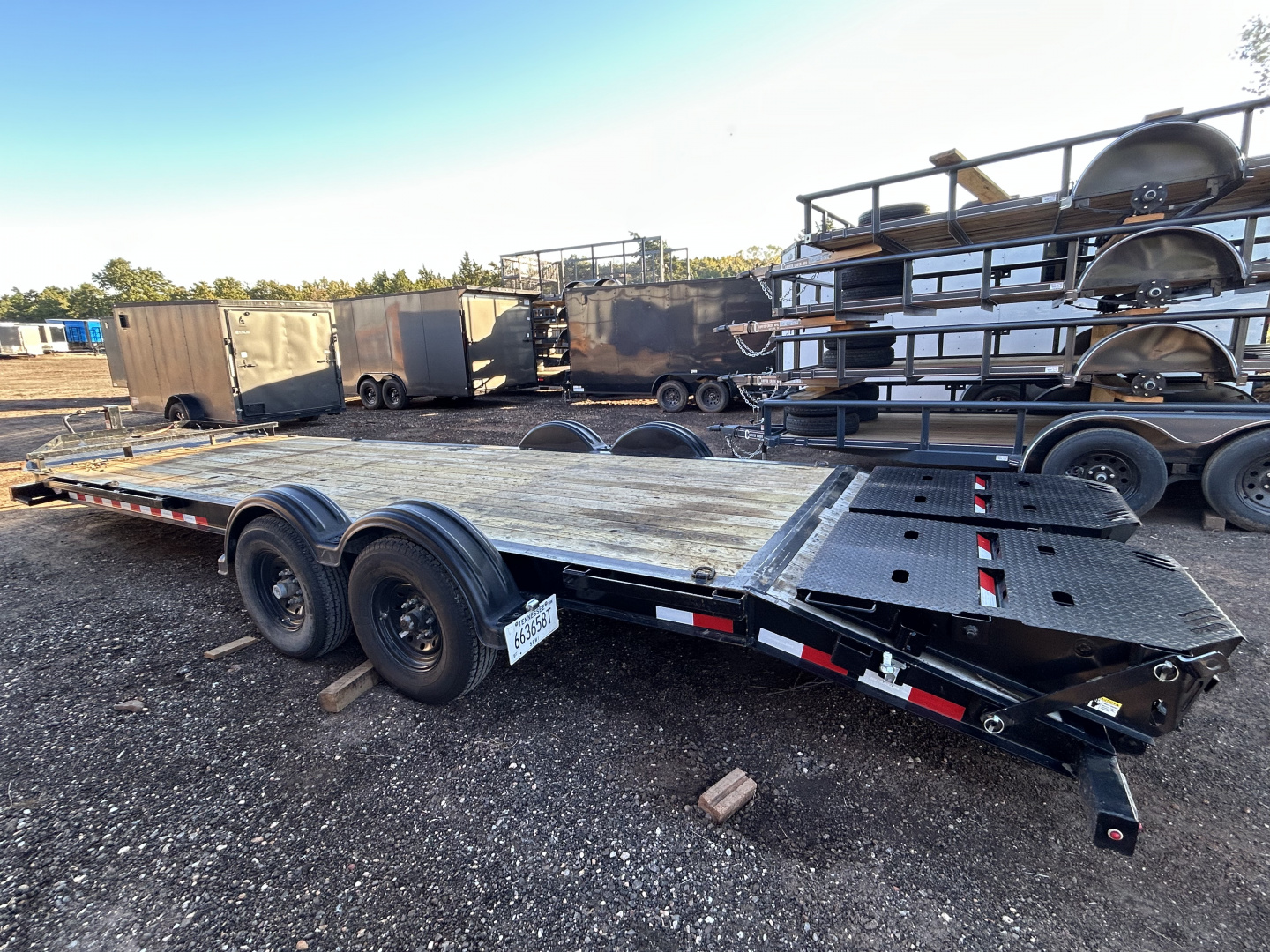 Used REPO/USED 2025 PJ Trailers 83"x24 Tandem Axles-7K Axles- Equipment Trailer-Pintle Hitch
