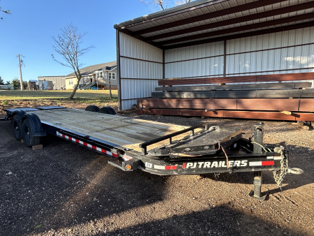 Used REPO/USED 2025 PJ Trailers 83"x24 Tandem Axles-7K Axles- Equipment Trailer-Pintle Hitch