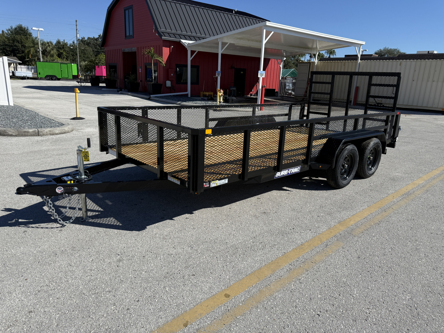 New 2026 Sure-Trac 7x16 7K Tube Top 2' Mesh Sides Utility Trailer