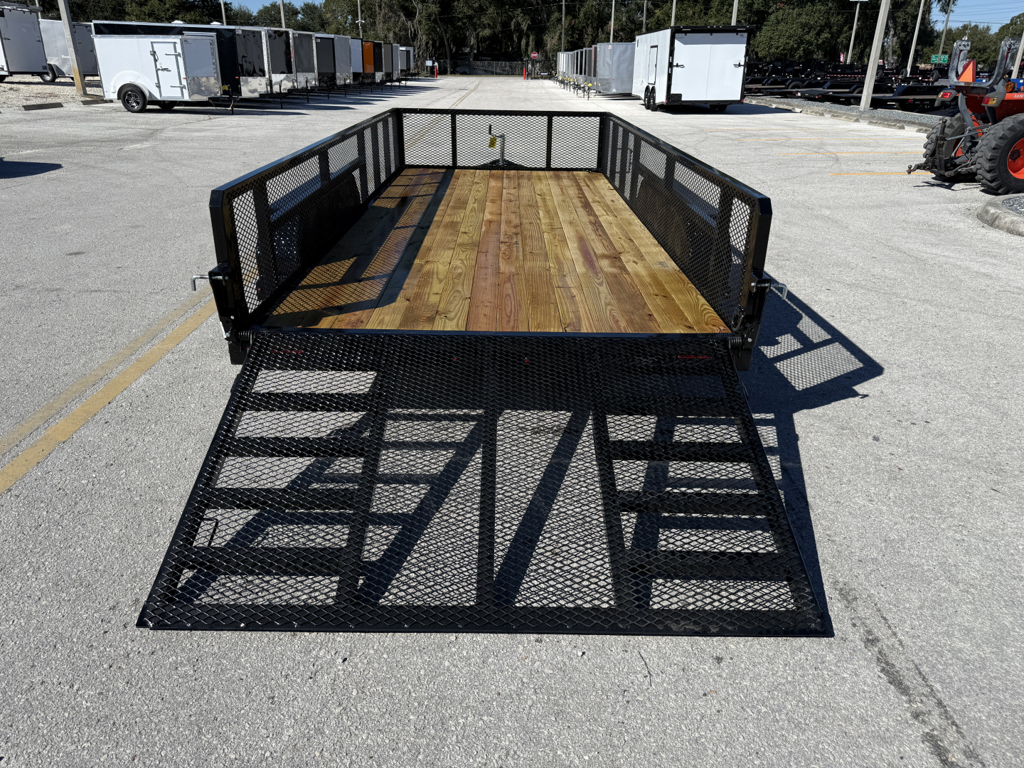 New 2026 Sure-Trac 7x16 7K Tube Top 2' Mesh Sides Utility Trailer