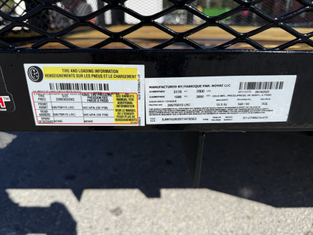 New 2026 Sure-Trac 7x16 7K Tube Top 2' Mesh Sides Utility Trailer