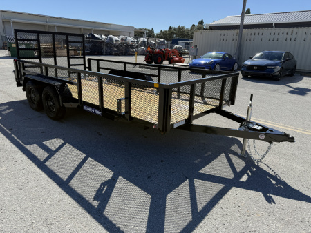 New 2026 Sure-Trac 7x16 7K Tube Top 2' Mesh Sides Utility Trailer