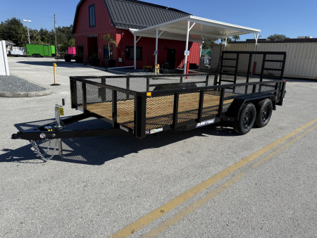 New 2026 Sure-Trac 7x16 7K Tube Top 2' Mesh Sides Utility Trailer