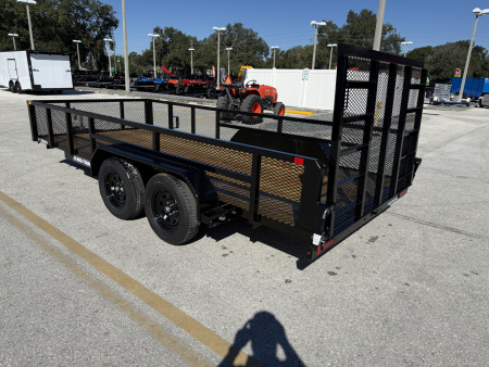 New 2026 Sure-Trac 7x16 7K Tube Top 2' Mesh Sides Utility Trailer