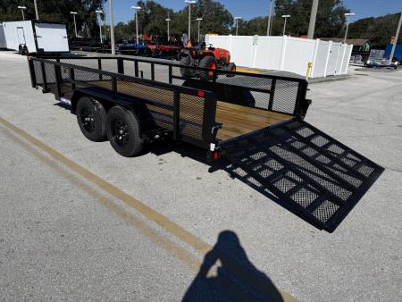New 2026 Sure-Trac 7x16 7K Tube Top 2' Mesh Sides Utility Trailer