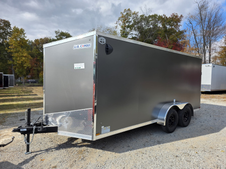 New 2026 US Cargo 7X16 TANDEM AXLE 6' TALL RAMP DOOR 080 POLYCORE SCREWLESS Cargo / Enclosed Trailer