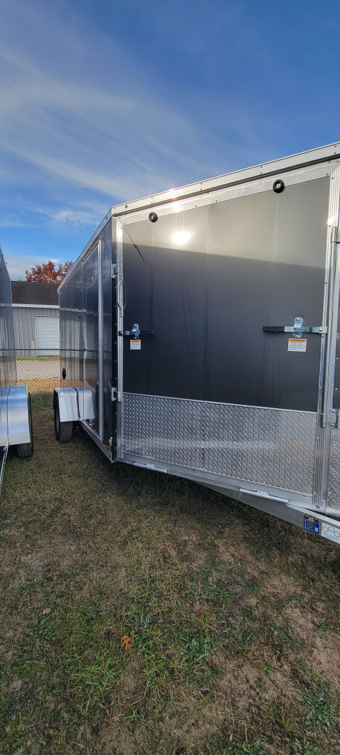 New 2026 Lightning Trailers 7X17 CHARCOAL 3K 2 PLACE Cargo / Enclosed Trailer