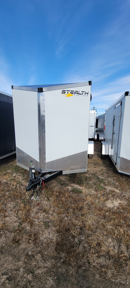 New 2026 Stealth Trailers 7X12 WHITE 3.5K 7' RAMP Cargo / Enclosed Trailer