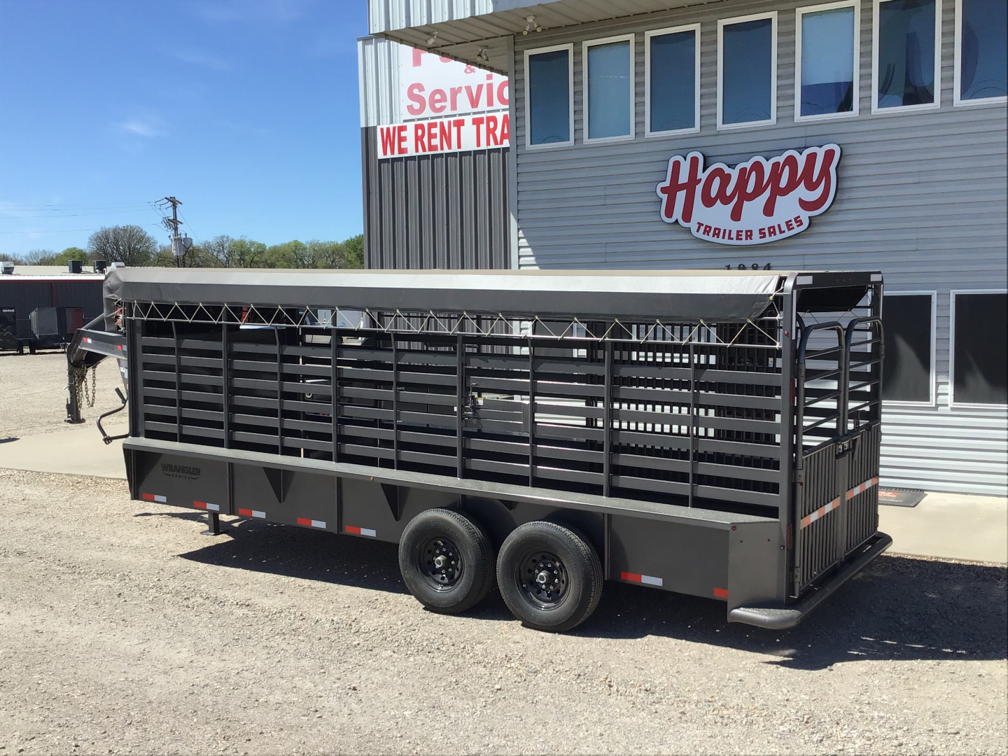 New 2026 Good Guys 6'8"x20' GN Bar Top Livestock Trailer - Wrangler