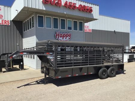 New 2026 Good Guys 6'8"x20' GN Bar Top Livestock Trailer - Wrangler