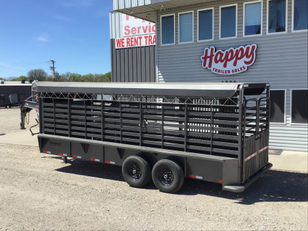 New 2026 Good Guys 6'8"x20' GN Bar Top Livestock Trailer - Wrangler
