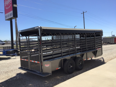 New 2026 Good Guys 6'8"x20' GN Bar Top Livestock Trailer - Wrangler