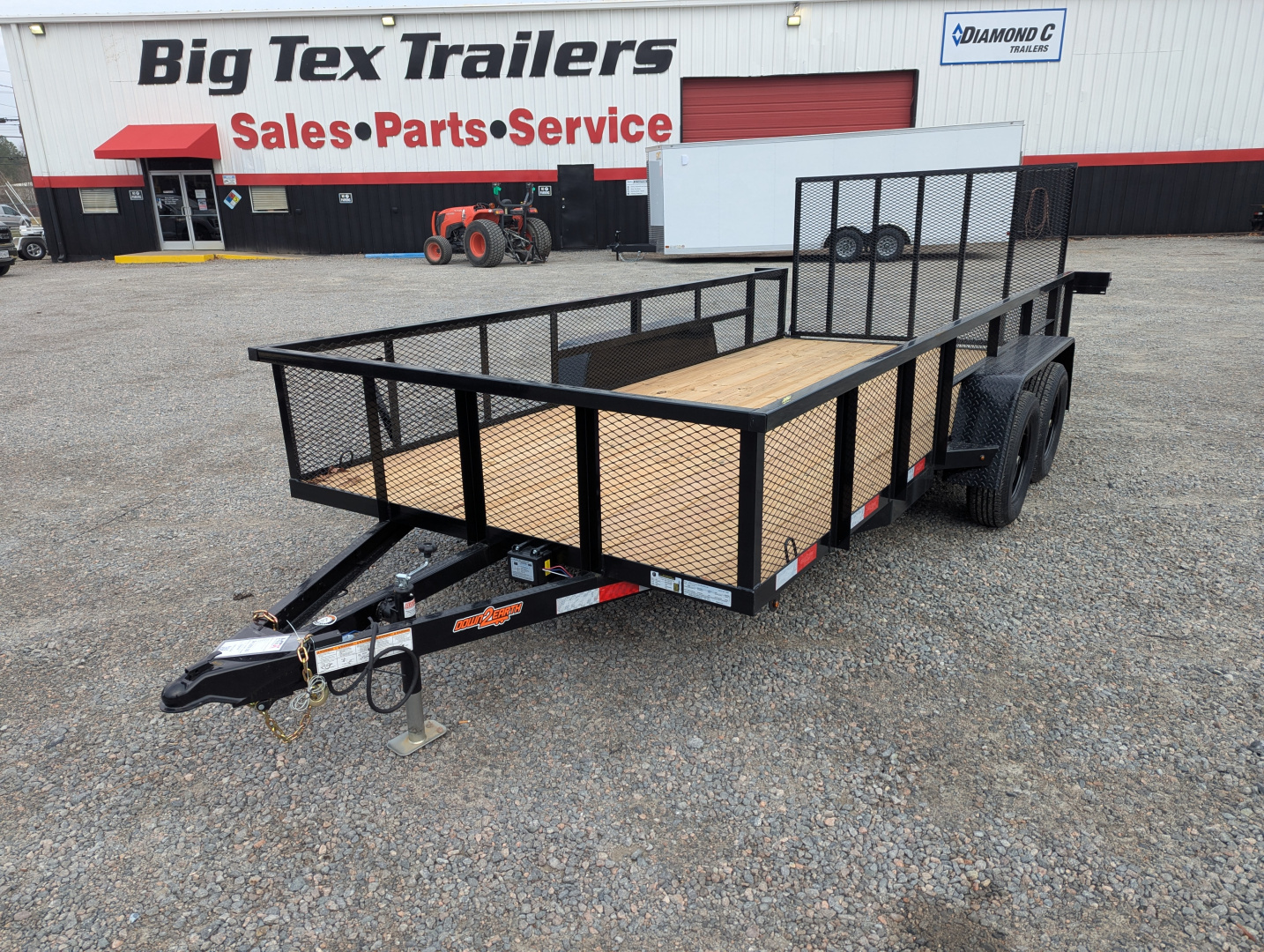 New 2026 Down 2 Earth Trailers 16' Utility Trailer w/ Expanded Metal Sides