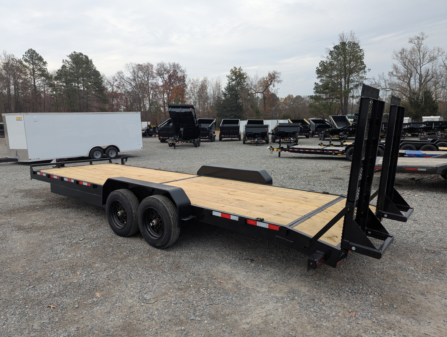 New 2026 Down 2 Earth Trailers 24ft 17.5K w/ Fold Up Ramps Equipment Trailer