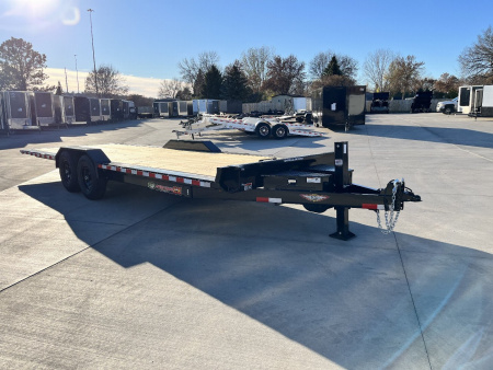 New NEW 2026 H&H Speedloader 24’ POWER TILT,HYD JACK, Drive Over Fender flatbed EXTRA WIDE 102” 2-7000 lb axles = 14K