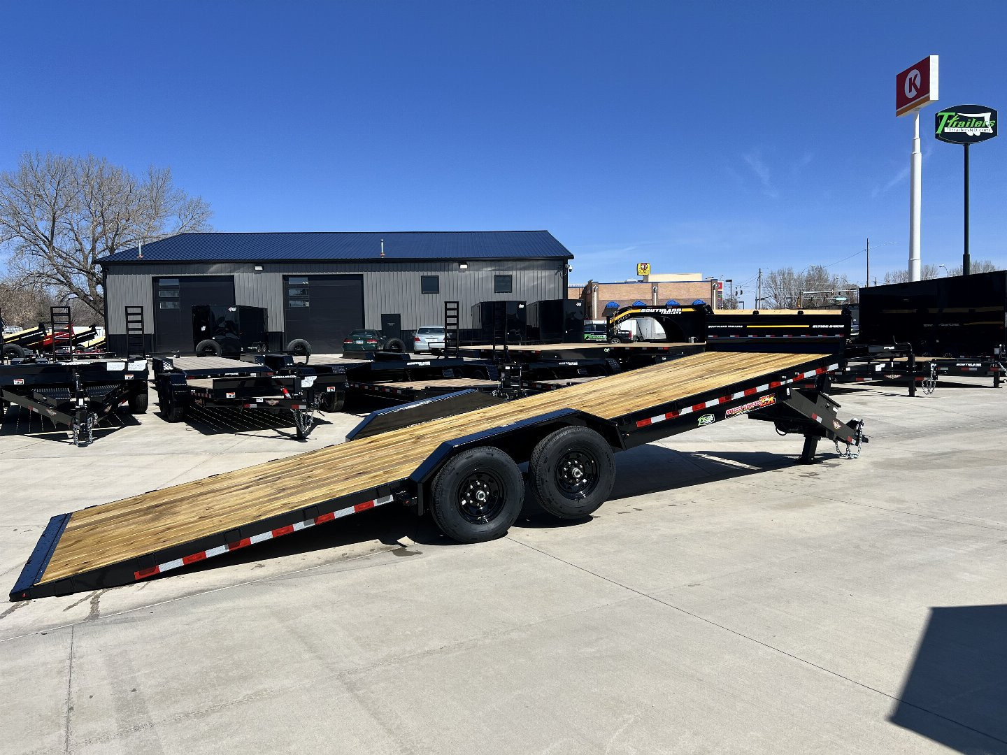 New NEW 2026 H&H Speedloader 24’ POWER TILTbed flatbed Trailer 2-7000 lb axles =14K Hydraulic JACK
