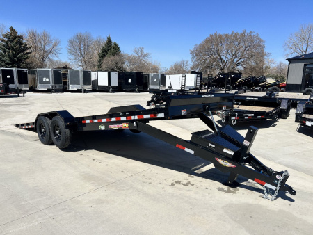 New NEW 2026 H&H Speedloader 24’ POWER TILTbed flatbed Trailer 2-7000 lb axles =14K Hydraulic JACK