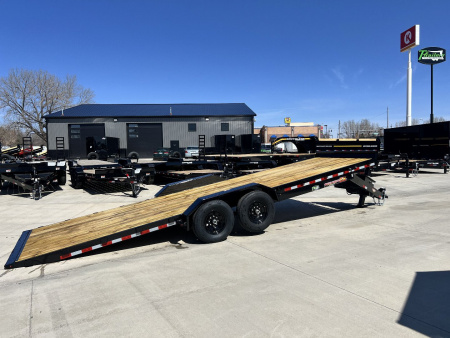 New NEW 2026 H&H Speedloader 24’ POWER TILTbed flatbed Trailer 2-7000 lb axles =14K Hydraulic JACK