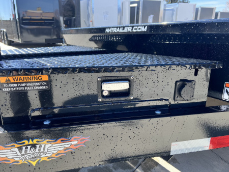 New NEW 2026 H&H Speedloader 24’ POWER TILTbed flatbed Trailer 2-7000 lb axles =14K Hydraulic JACK