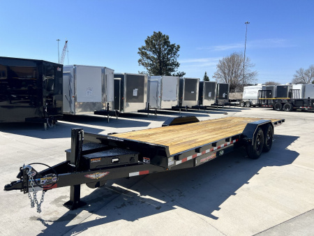 New NEW 2026 H&H Speedloader 24’ POWER TILTbed flatbed Trailer 2-7000 lb axles =14K Hydraulic JACK