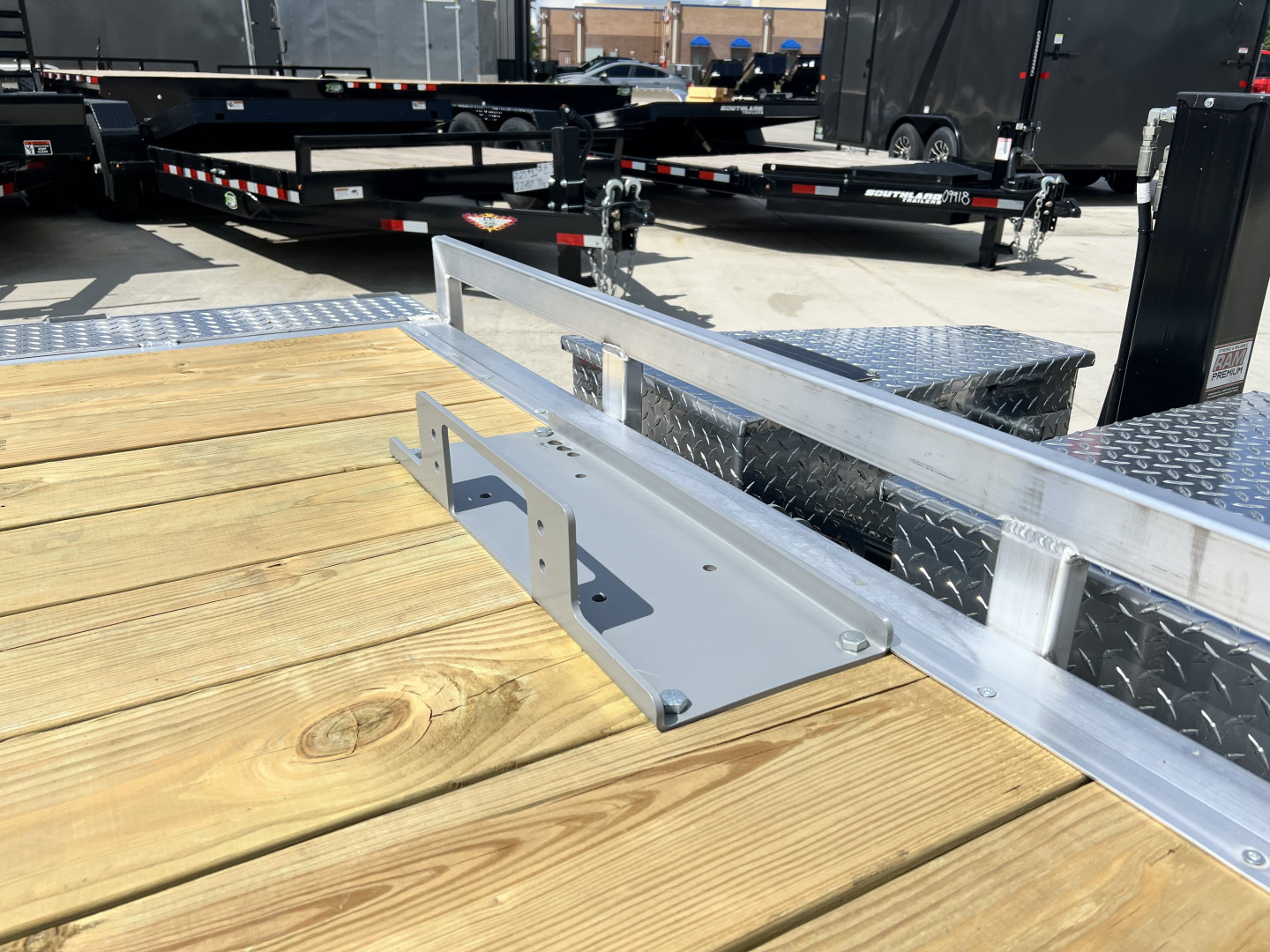 New NEW 2026 H&H Speedloader ALUMINUM EXTRA WIDE HYDRAULIC Jack 24’ POWER TILTbed flatbed Trailer 2-7000 lb axles =14K