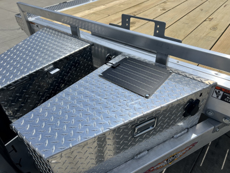 New NEW 2026 H&H Speedloader ALUMINUM EXTRA WIDE HYDRAULIC Jack 24’ POWER TILTbed flatbed Trailer 2-7000 lb axles =14K