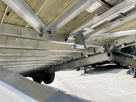 New NEW 2026 H&H Speedloader ALUMINUM EXTRA WIDE HYDRAULIC Jack 24’ POWER TILTbed flatbed Trailer 2-7000 lb axles =14K