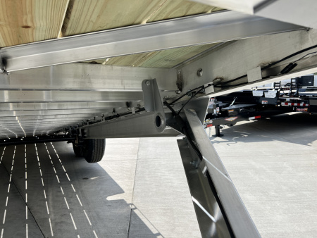 New NEW 2026 H&H Speedloader ALUMINUM EXTRA WIDE HYDRAULIC Jack 24’ POWER TILTbed flatbed Trailer 2-7000 lb axles =14K