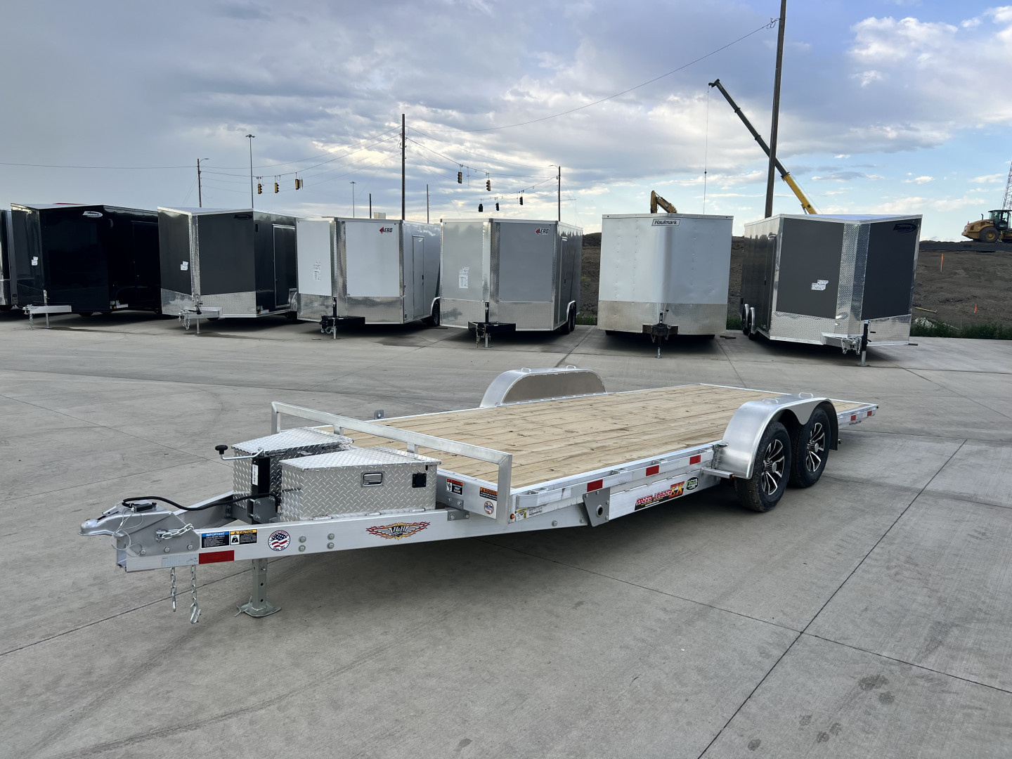 New NEW 2026 H&H Speedloader ALUMINUM 20’ POWER TILT 2-3500 lb axles=7K Tilt Trailer