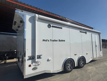 New Haulmark 8.5X24 EDGE PRO RACE TRAILER Car / Racing Trailer FULL ESCAPE DOOR WITH REMOVABLE FENDER ELECTRIC AWNING & MORE!